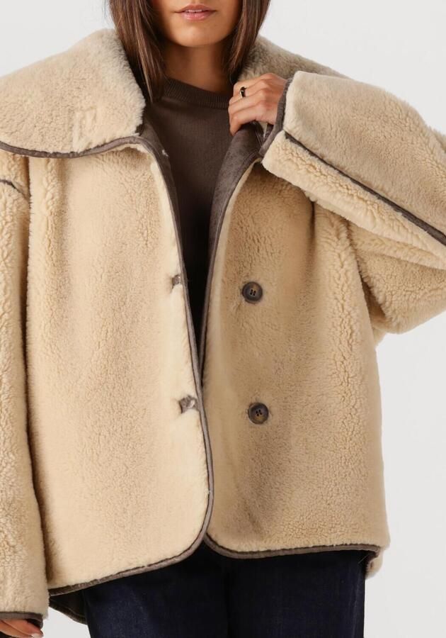 WITHBLACK Dames Jassen Wbldajana Pile Jacket Beige - Foto 2