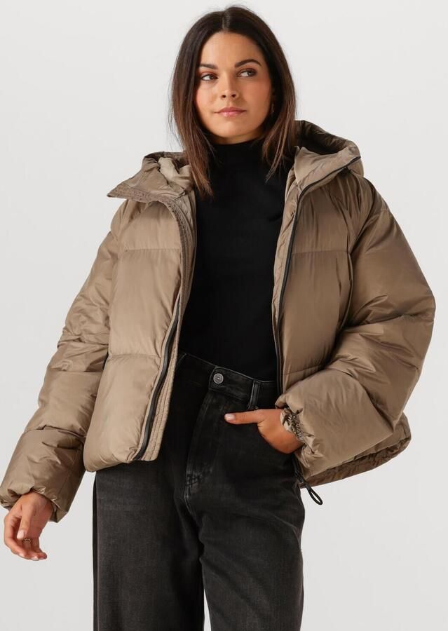 WITHBLACK Dames Jassen Wblemma Short Down Puffer Jacket Taupe - Foto 4