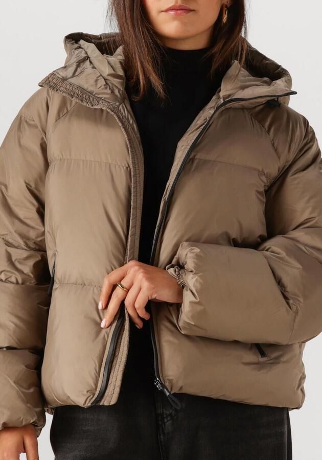 WITHBLACK Dames Jassen Wblemma Short Down Puffer Jacket Taupe - Foto 3