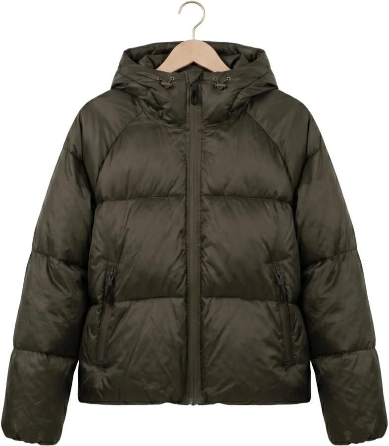 WITHBLACK Dames Jassen Wblemma Short Down Puffer Jkt Khaki - Foto 2