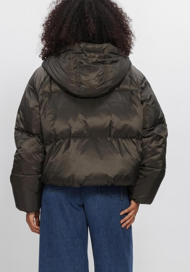 WITHBLACK Dames Jassen Wblemma Short Down Puffer Jkt Khaki - Foto 3