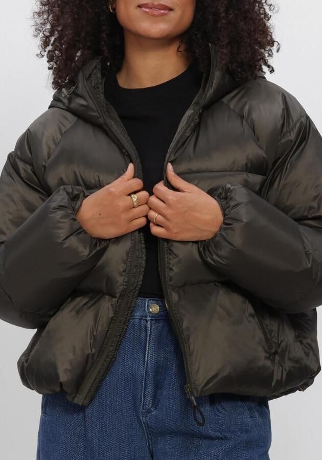 WITHBLACK Dames Jassen Wblemma Short Down Puffer Jkt Khaki - Foto 4