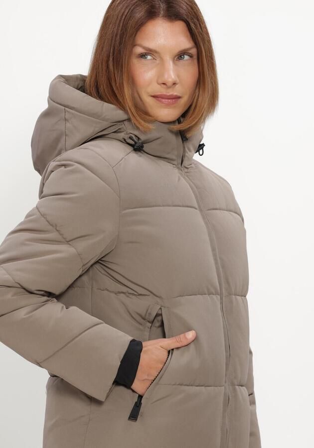 WITHBLACK Dames Jassen Wblglorian Long Puffer Coat Taupe - Foto 3