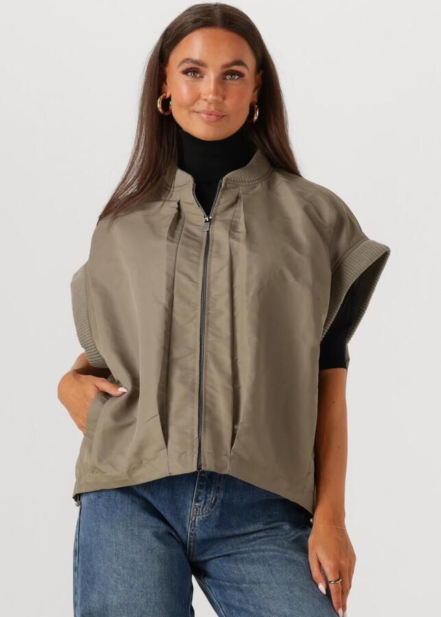 WITHBLACK Dames Jassen Wblimperial Waistcoat Khaki - Foto 4