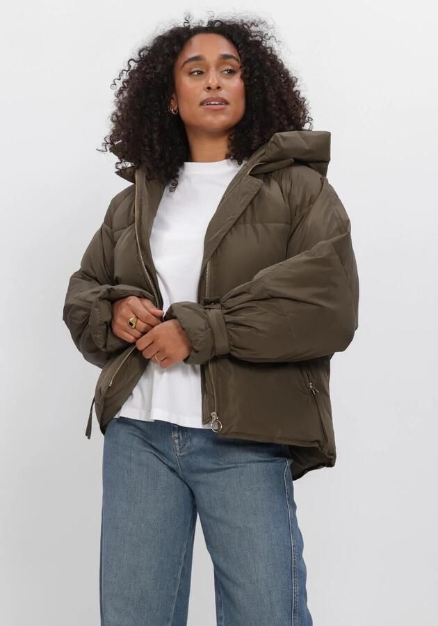 WITHBLACK Dames Jassen Wblkylie Real Down Jacket Khaki