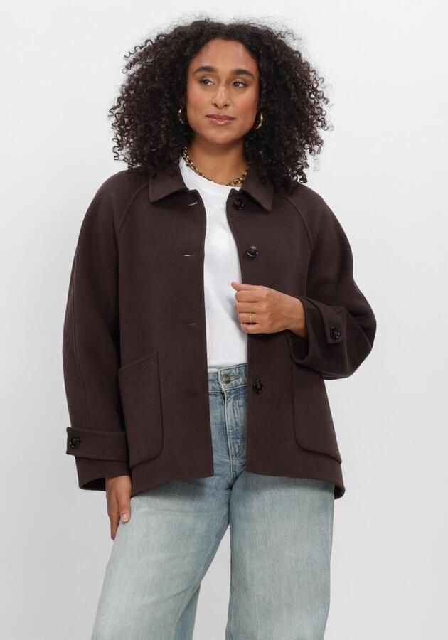WITHBLACK Dames Jassen Wbllucia Mel Wool Jacket Bruin