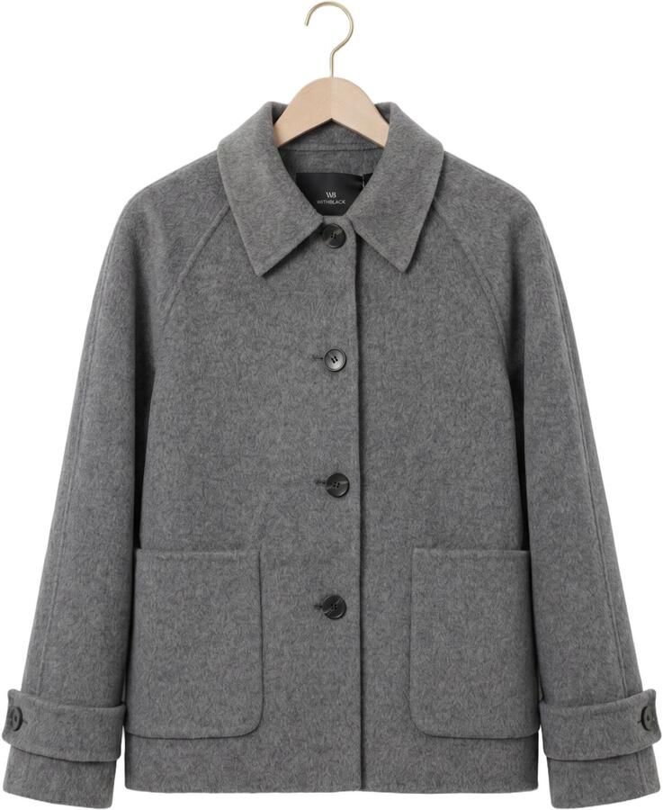 WITHBLACK Dames Jassen Wbllucia Mel Wool Jacket Grijs - Foto 2