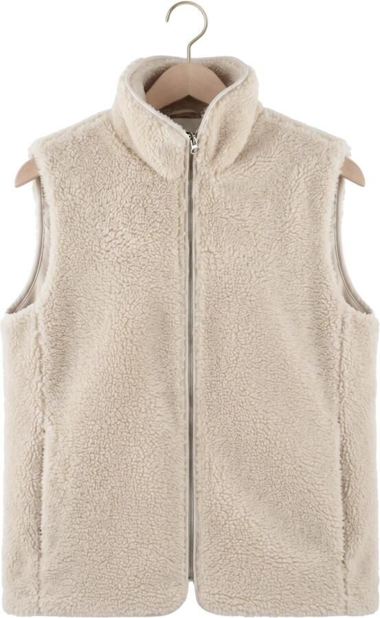 WITHBLACK Dames Jassen Wblpernille Pile Waistcoat Beige - Foto 4