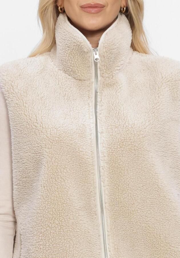 WITHBLACK Dames Jassen Wblpernille Pile Waistcoat Beige - Foto 3