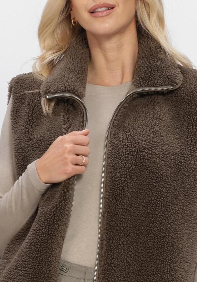 WITHBLACK Dames Jassen Wblpernille Pile Waistcoat Bruin - Foto 2