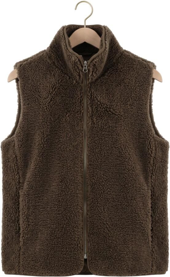WITHBLACK Dames Jassen Wblpernille Pile Waistcoat Bruin - Foto 4