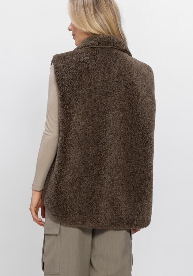 WITHBLACK Dames Jassen Wblpernille Pile Waistcoat Bruin - Foto 3