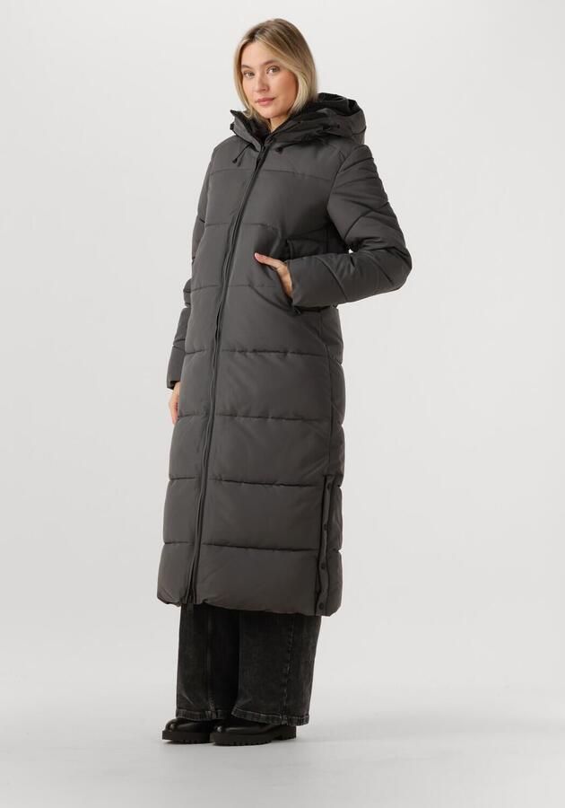 WITHBLACK Dames Jassen Wblsophie Maxi Puffer Coat Donkergrijs