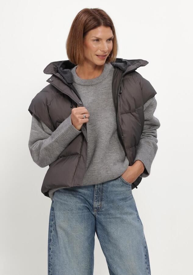 WITHBLACK Dames Jassen Wblvenice Down Waistcoat Antraciet