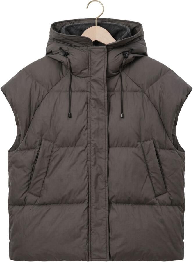 WITHBLACK Dames Jassen Wblvenice Down Waistcoat Antraciet - Foto 2