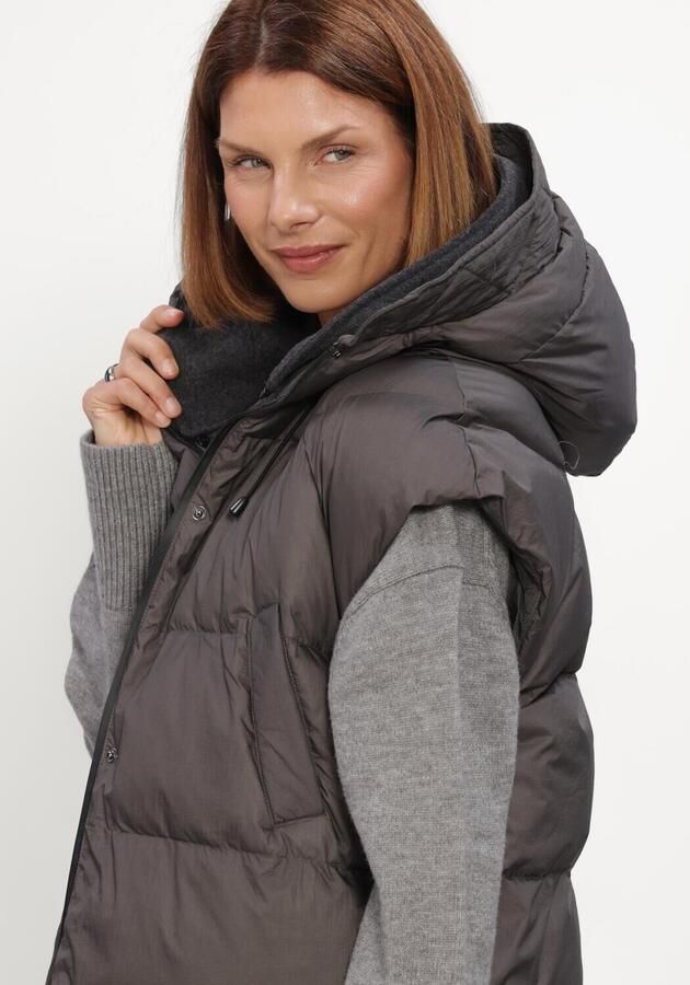 WITHBLACK Dames Jassen Wblvenice Down Waistcoat Antraciet - Foto 4