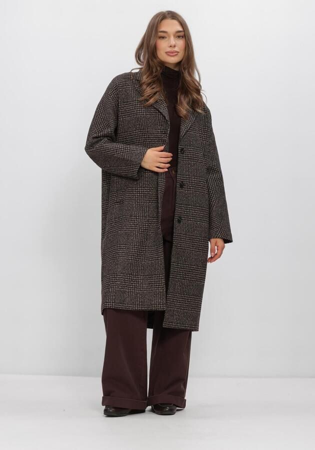 WITHBLACK Dames Jassen Wblvista Checked Coat Bruin