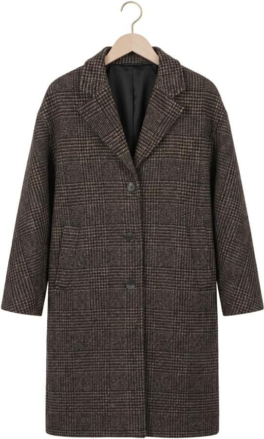 WITHBLACK Dames Jassen Wblvista Checked Coat Bruin - Foto 4