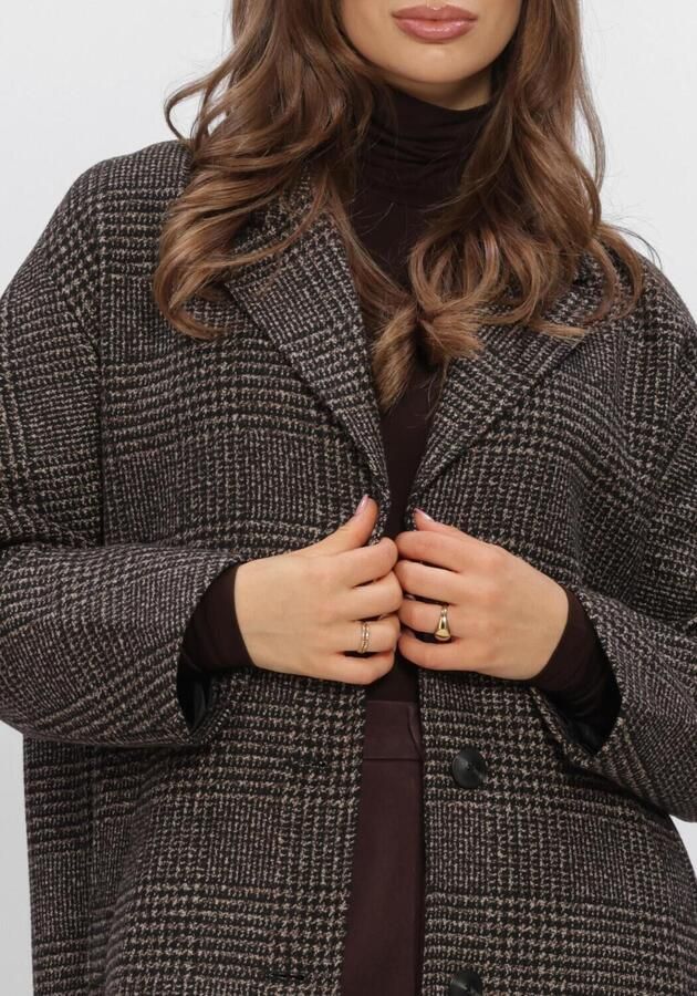 WITHBLACK Dames Jassen Wblvista Checked Coat Bruin - Foto 3