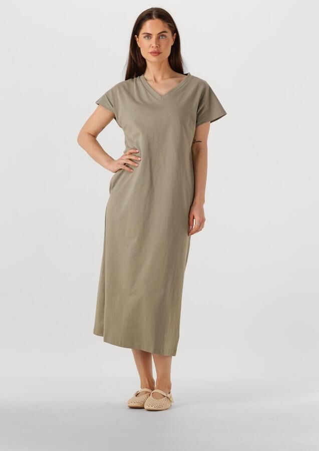 WITHBLACK Dames Jurken Wblcarma Long V-neck Dress Khaki - Foto 4