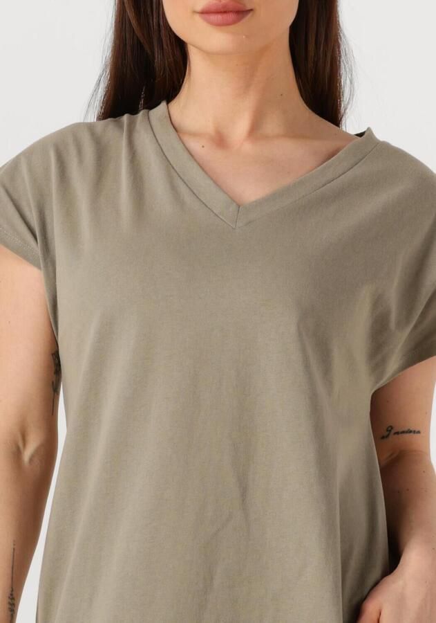 WITHBLACK Dames Jurken Wblcarma Long V-neck Dress Khaki