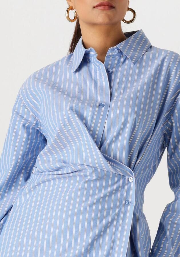 WITHBLACK Dames Jurken Wblmesa Striped Ls Midi Dress Lichtblauw - Foto 3