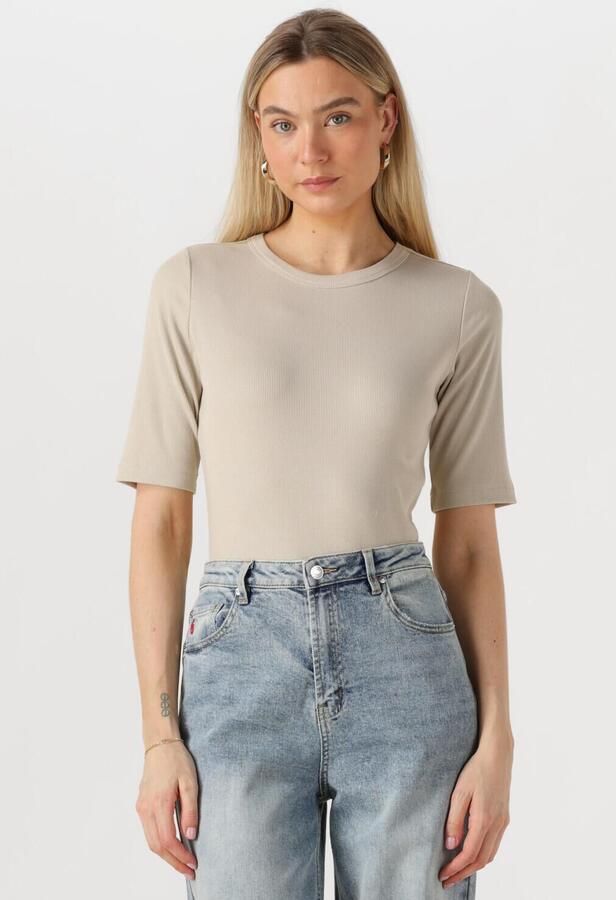 WITHBLACK Dames Tops & T-shirts Wbllullu Ss Tee Beige