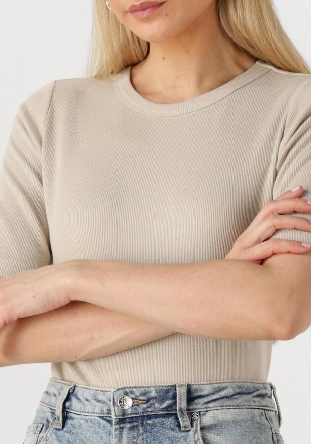 WITHBLACK Dames Tops & T-shirts Wbllullu Ss Tee Beige - Foto 4