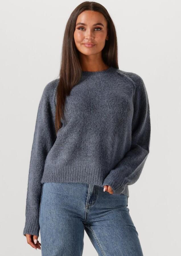 WITHBLACK Dames Truien & Vesten Wblandrea Ls Cropped Pullover Blauw - Foto 4