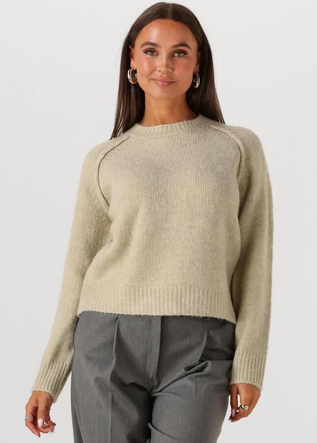 WITHBLACK Dames Truien & Vesten Wblandrea Ls Cropped Pullover Zand - Foto 4
