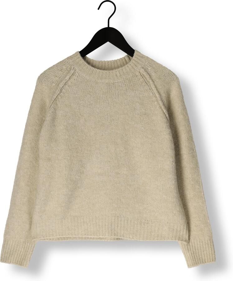 WITHBLACK Dames Truien & Vesten Wblandrea Ls Cropped Pullover Zand