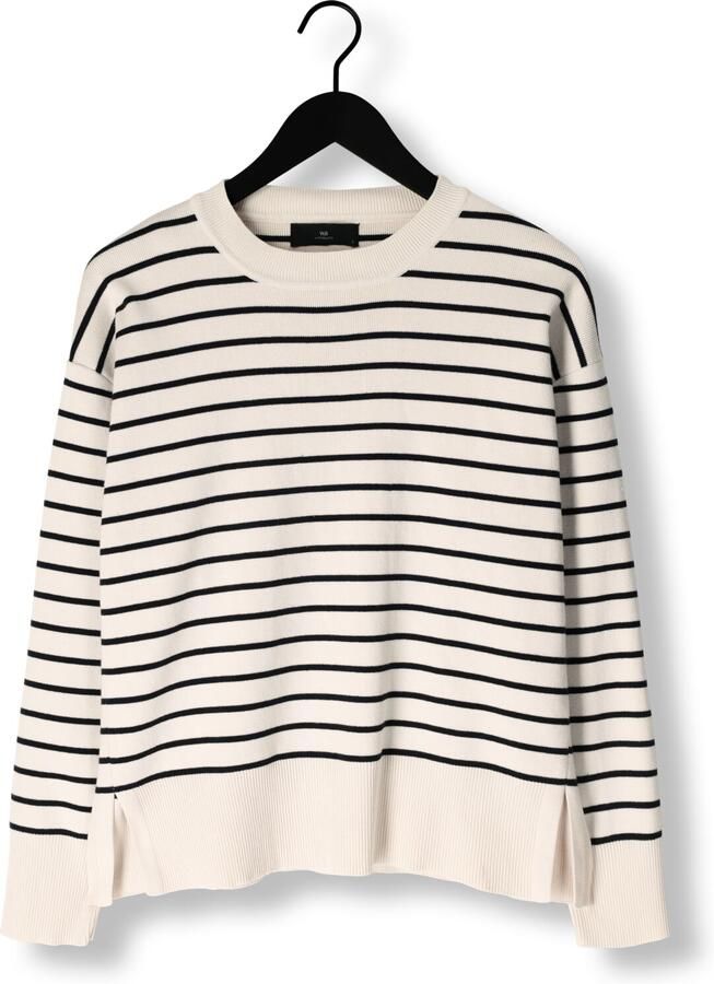 WITHBLACK Dames Truien & Vesten Wblbarbara Ls Striped Pullover Ecru