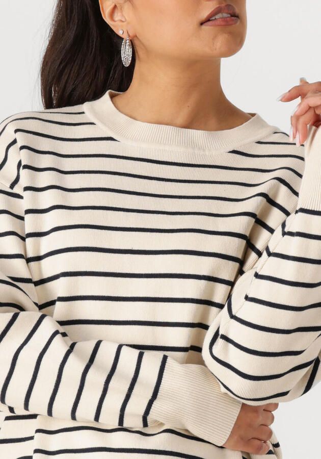 WITHBLACK Dames Truien & Vesten Wblbarbara Ls Striped Pullover Ecru - Foto 3