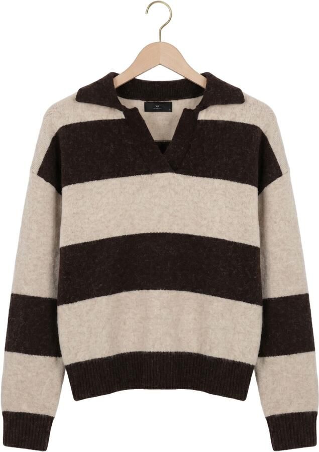 WITHBLACK Dames Truien & Vesten Wbliza Ls Henley Pullover Bruin - Foto 2