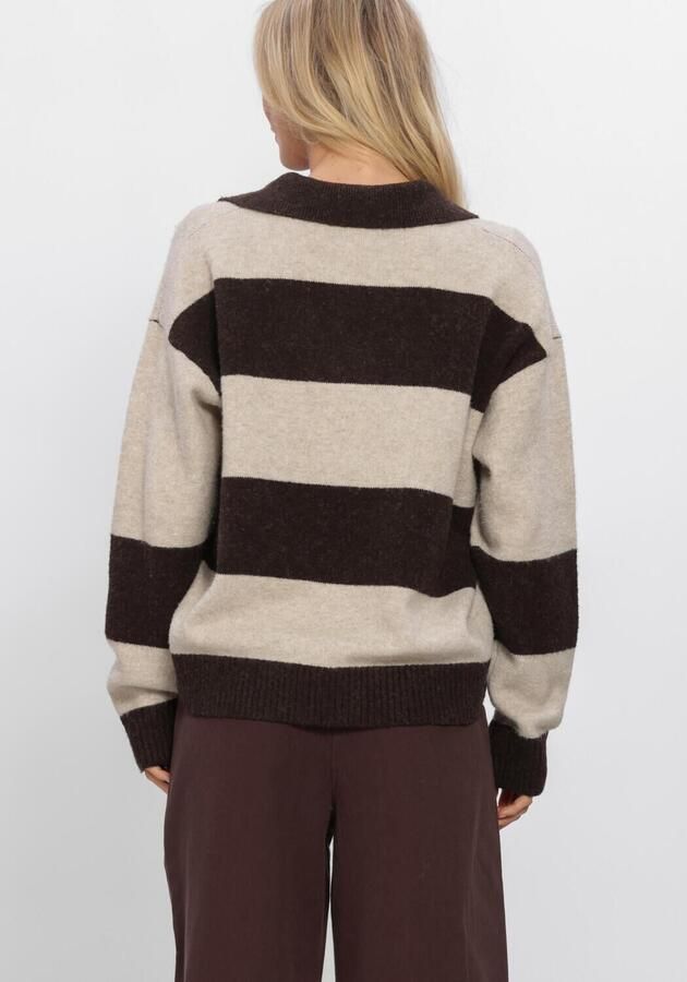 WITHBLACK Dames Truien & Vesten Wbliza Ls Henley Pullover Bruin - Foto 3