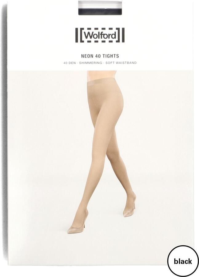 WOLFORD Dames Beenmode Neon 40 Tights Zwart