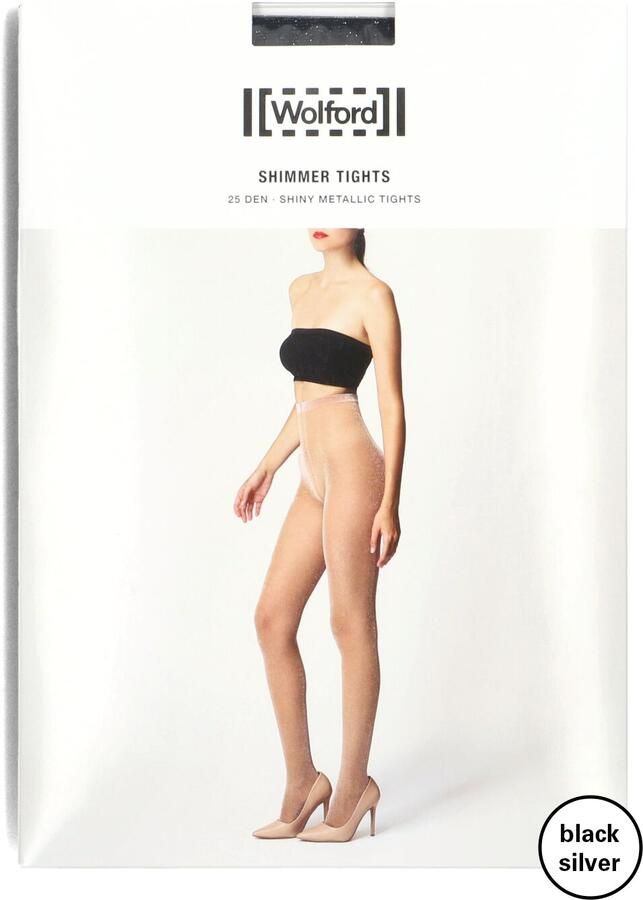 WOLFORD Dames Beenmode Shimmer Tights Zwart - Foto 2