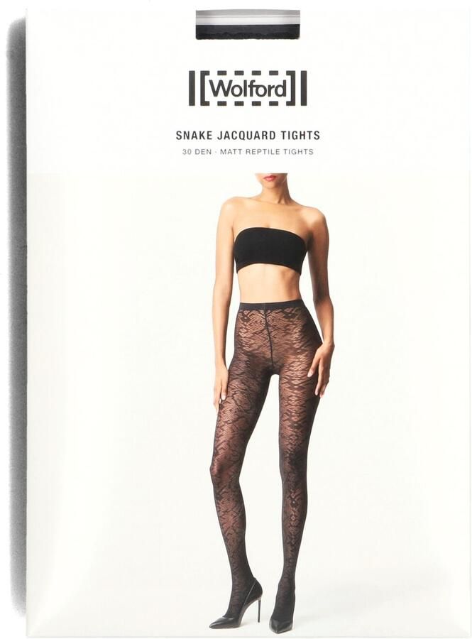 WOLFORD Dames Beenmode Snake Jacquard Thights Zwart - Foto 2