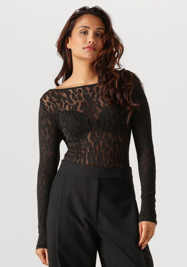 WOLFORD Dames Tops & T-shirts Leo String Body Zwart - Foto 4