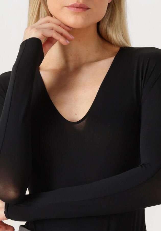 Wolford Elegant V-hals Lange Mouw Bodysuit Black Dames - Foto 2