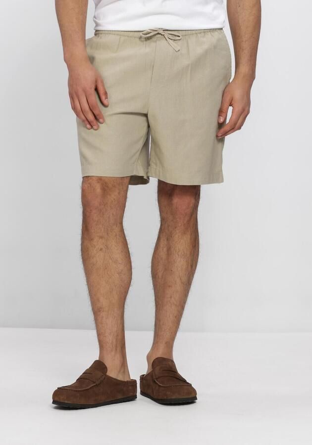 WOODBIRD Heren Broeken Wbbommy Linen Shorts Zand