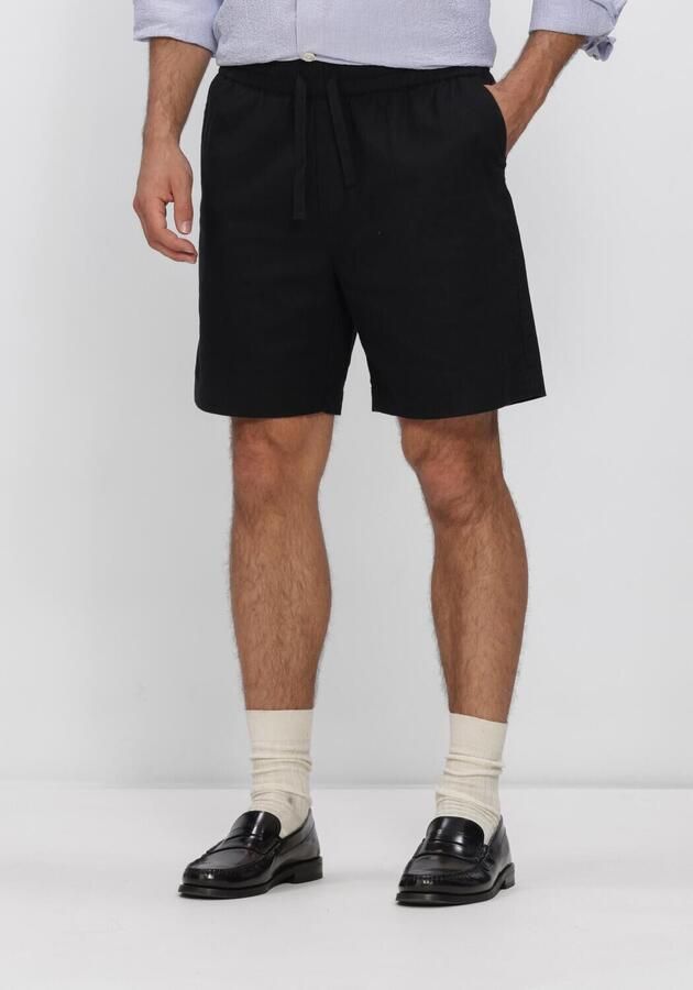 WOODBIRD Heren Broeken Wbbommy Linen Shorts Zwart