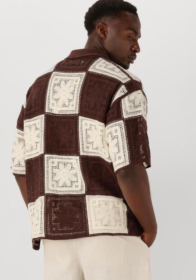 WOODBIRD Heren Overhemden Wbbanks Crochet Knit Bruin - Foto 2