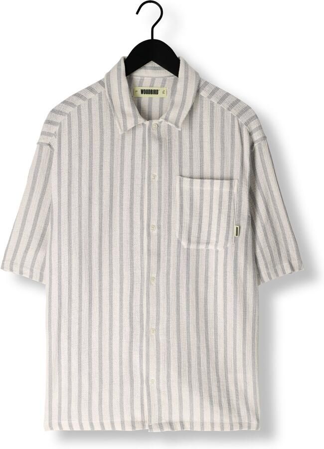 WOODBIRD Heren Overhemden Wbbanks Weeve Shirt Grijs