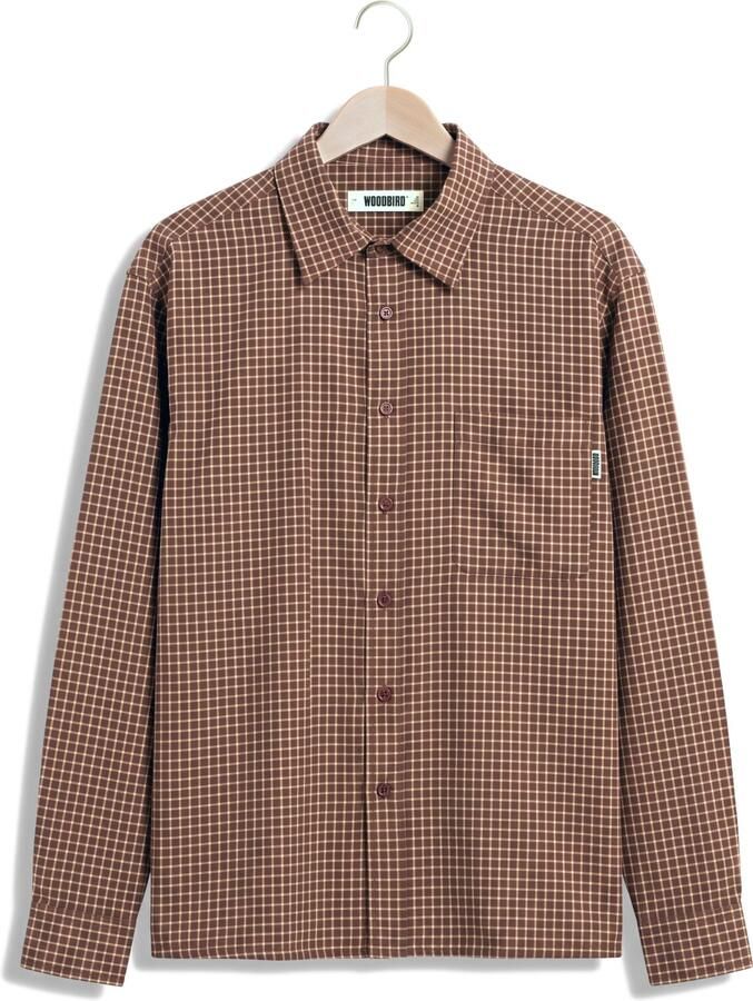 WOODBIRD Heren Overhemden Wbbuzo Man Check Shirt Bruin - Foto 2