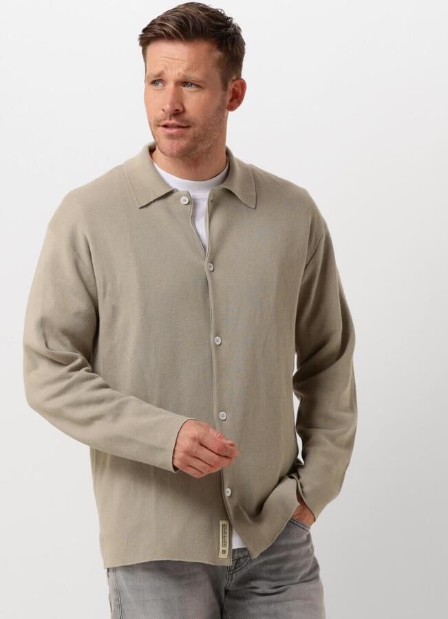Woodbird Casual Base Knit Heren Overhemd Beige Heren - Foto 4