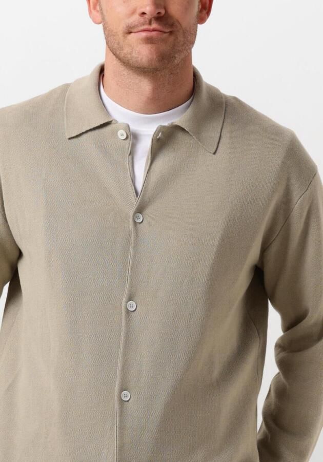 Woodbird Casual Base Knit Heren Overhemd Beige Heren - Foto 3