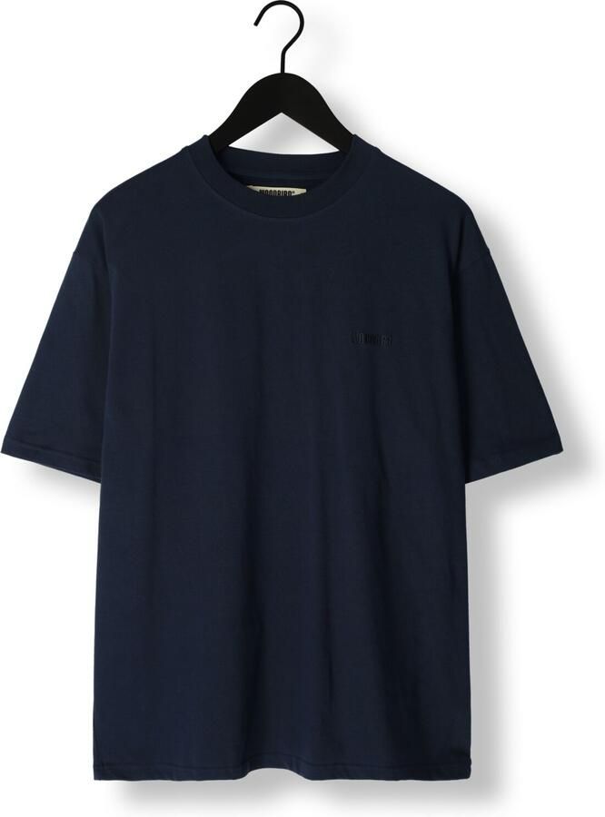 WOODBIRD Heren Polo's & T-shirts Wbbaine Base Tee Donkerblauw
