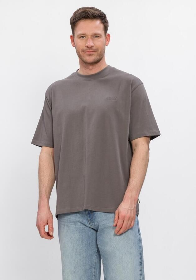 WOODBIRD Heren Polo's & T-shirts Wbbaine Base Tee Donkergrijs