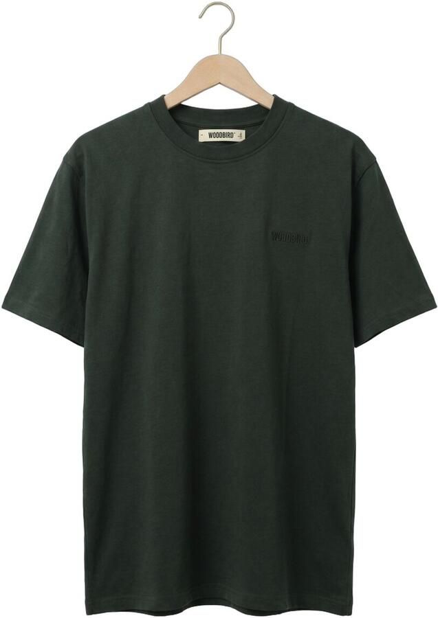 WOODBIRD Heren Polo's & T-shirts Wbbaine Base Tee Donkergroen - Foto 2